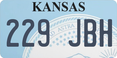 KS license plate 229JBH