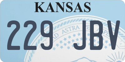 KS license plate 229JBV