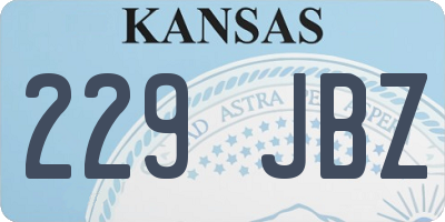 KS license plate 229JBZ