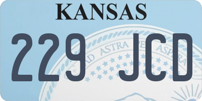 KS license plate 229JCD
