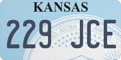 KS license plate 229JCE
