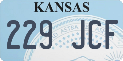 KS license plate 229JCF