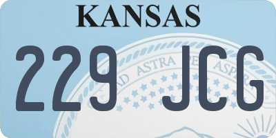 KS license plate 229JCG