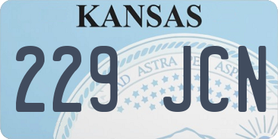 KS license plate 229JCN