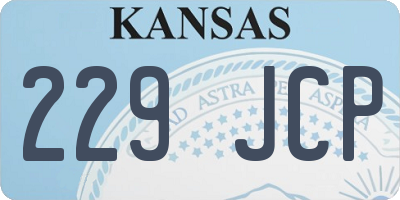 KS license plate 229JCP