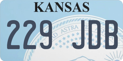 KS license plate 229JDB