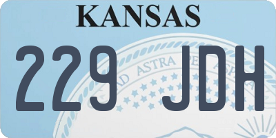 KS license plate 229JDH