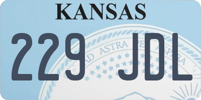 KS license plate 229JDL