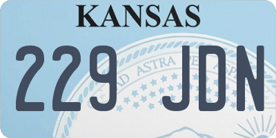 KS license plate 229JDN