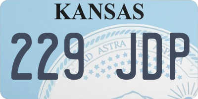 KS license plate 229JDP