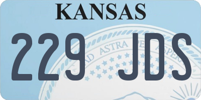 KS license plate 229JDS