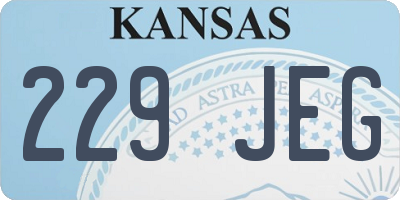 KS license plate 229JEG