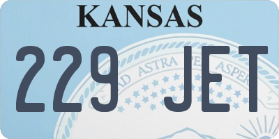 KS license plate 229JET
