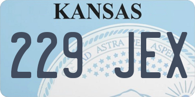KS license plate 229JEX