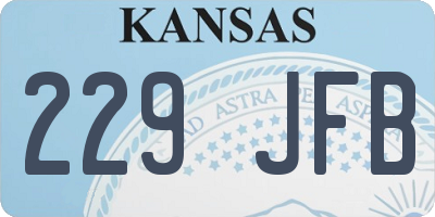 KS license plate 229JFB