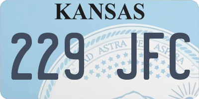 KS license plate 229JFC