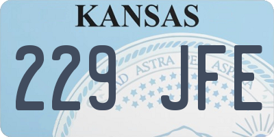 KS license plate 229JFE