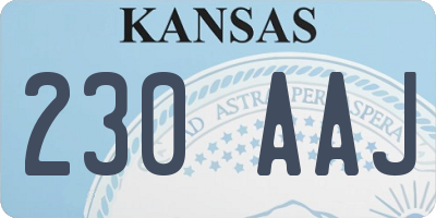 KS license plate 230AAJ