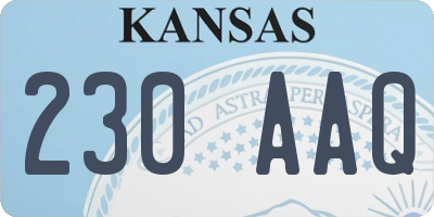 KS license plate 230AAQ