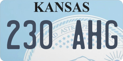 KS license plate 230AHG
