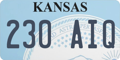 KS license plate 230AIQ