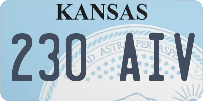 KS license plate 230AIV