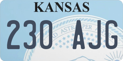 KS license plate 230AJG