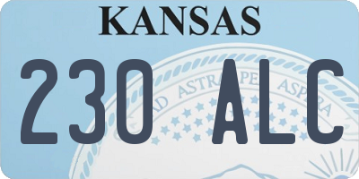 KS license plate 230ALC