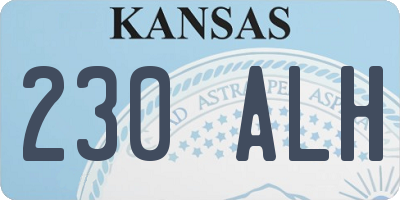 KS license plate 230ALH