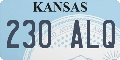 KS license plate 230ALQ