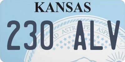 KS license plate 230ALV