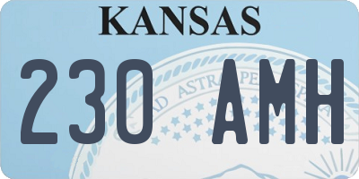 KS license plate 230AMH