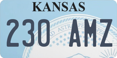 KS license plate 230AMZ