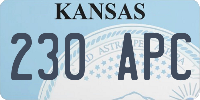 KS license plate 230APC