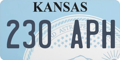 KS license plate 230APH