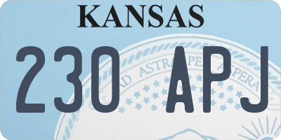 KS license plate 230APJ