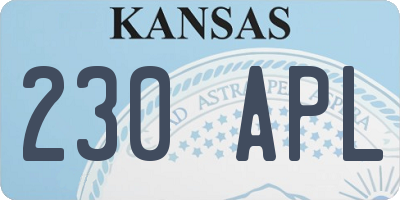 KS license plate 230APL