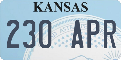 KS license plate 230APR
