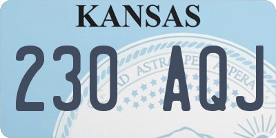 KS license plate 230AQJ