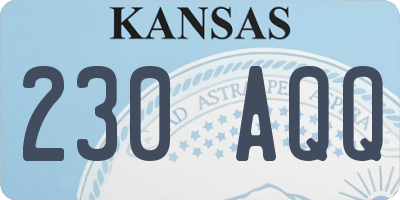 KS license plate 230AQQ