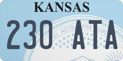 KS license plate 230ATA