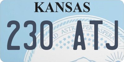 KS license plate 230ATJ