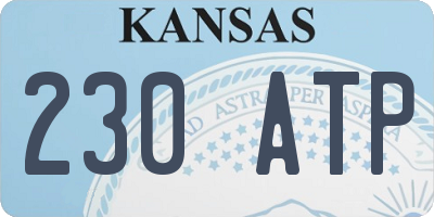 KS license plate 230ATP