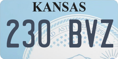 KS license plate 230BVZ