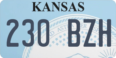 KS license plate 230BZH