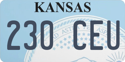 KS license plate 230CEU