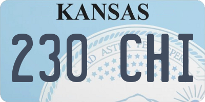 KS license plate 230CHI