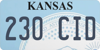 KS license plate 230CID