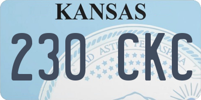 KS license plate 230CKC