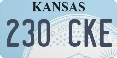 KS license plate 230CKE